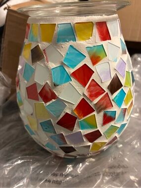 Multicolor Mosaic Glass wax melter